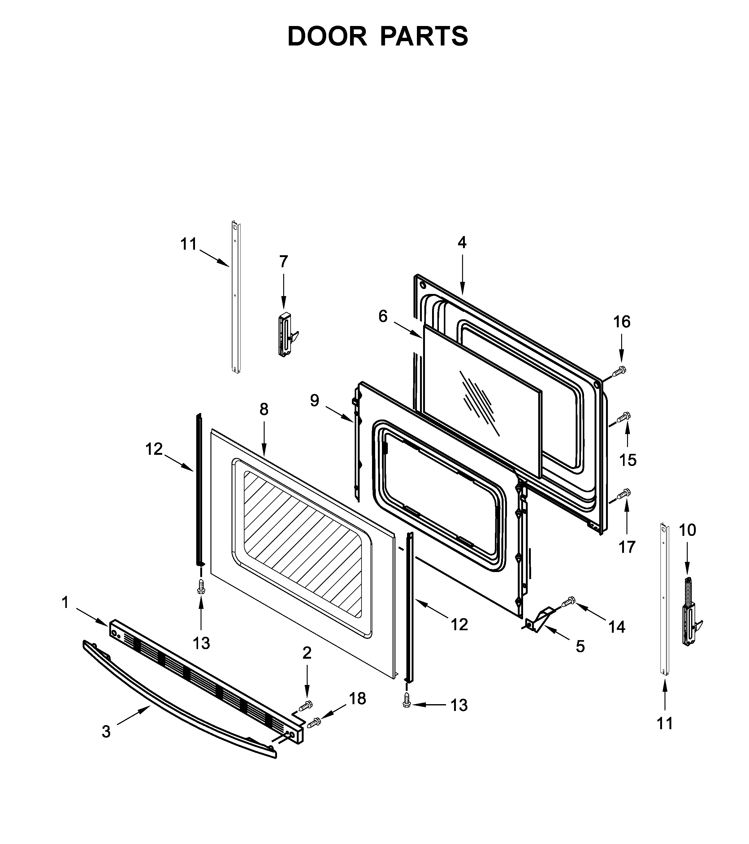 Amana YACR4303MFS4 door parts diagram
