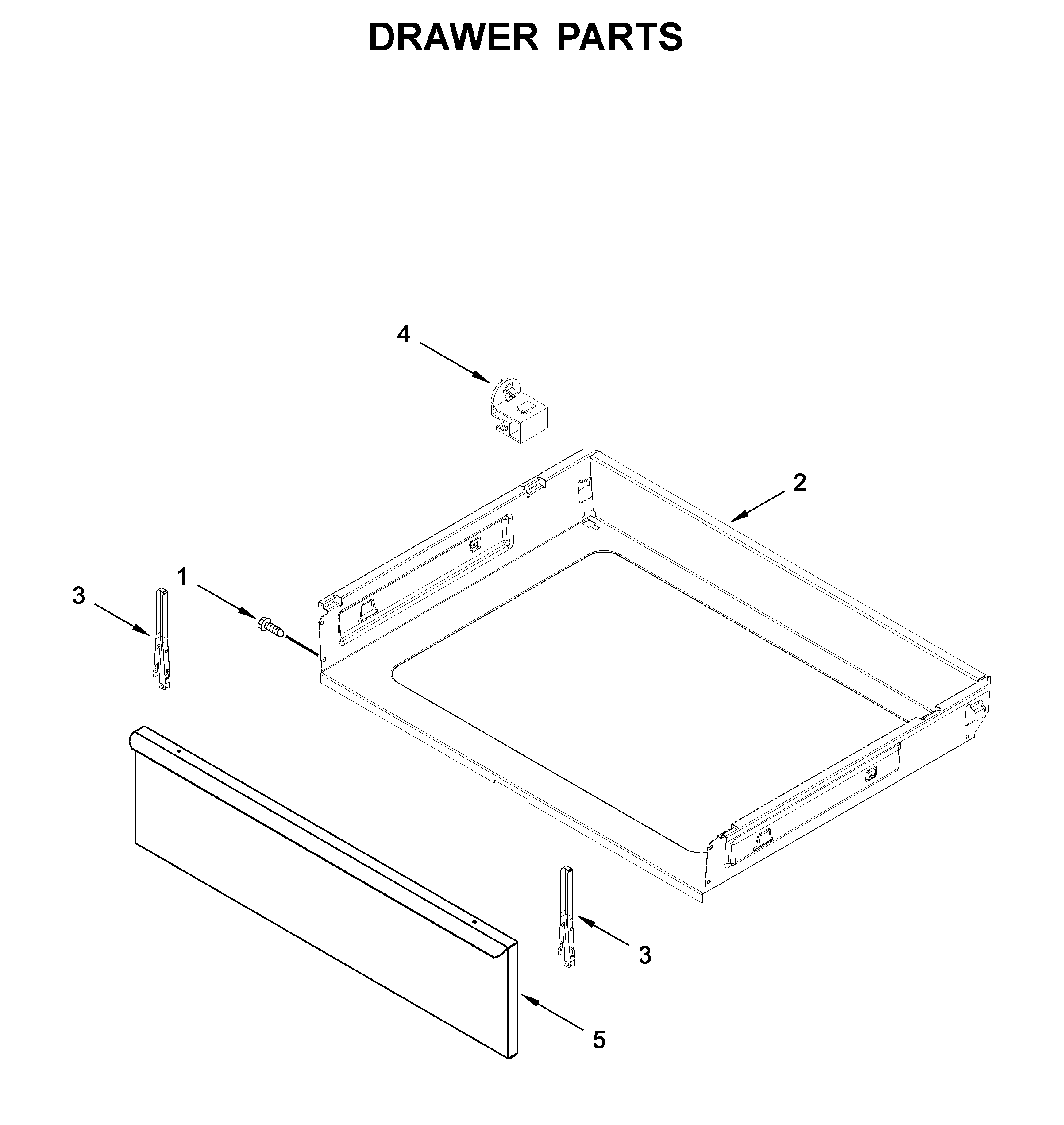 Amana YACR4303MFS4 drawer parts diagram