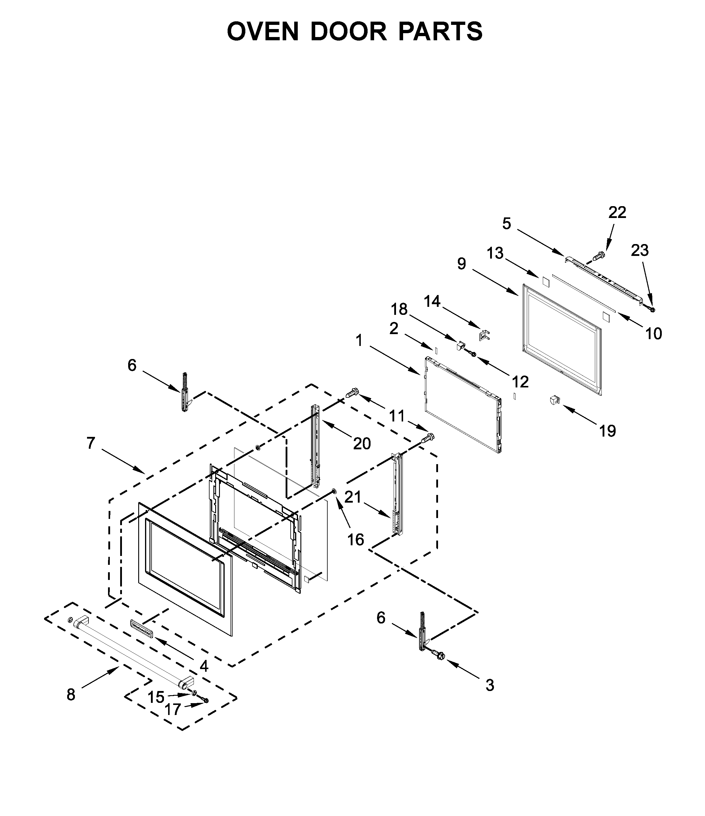 KitchenAid KOSE900HBS00 oven door parts diagram