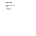 Amana ART318FFDW06 cover sheet diagram