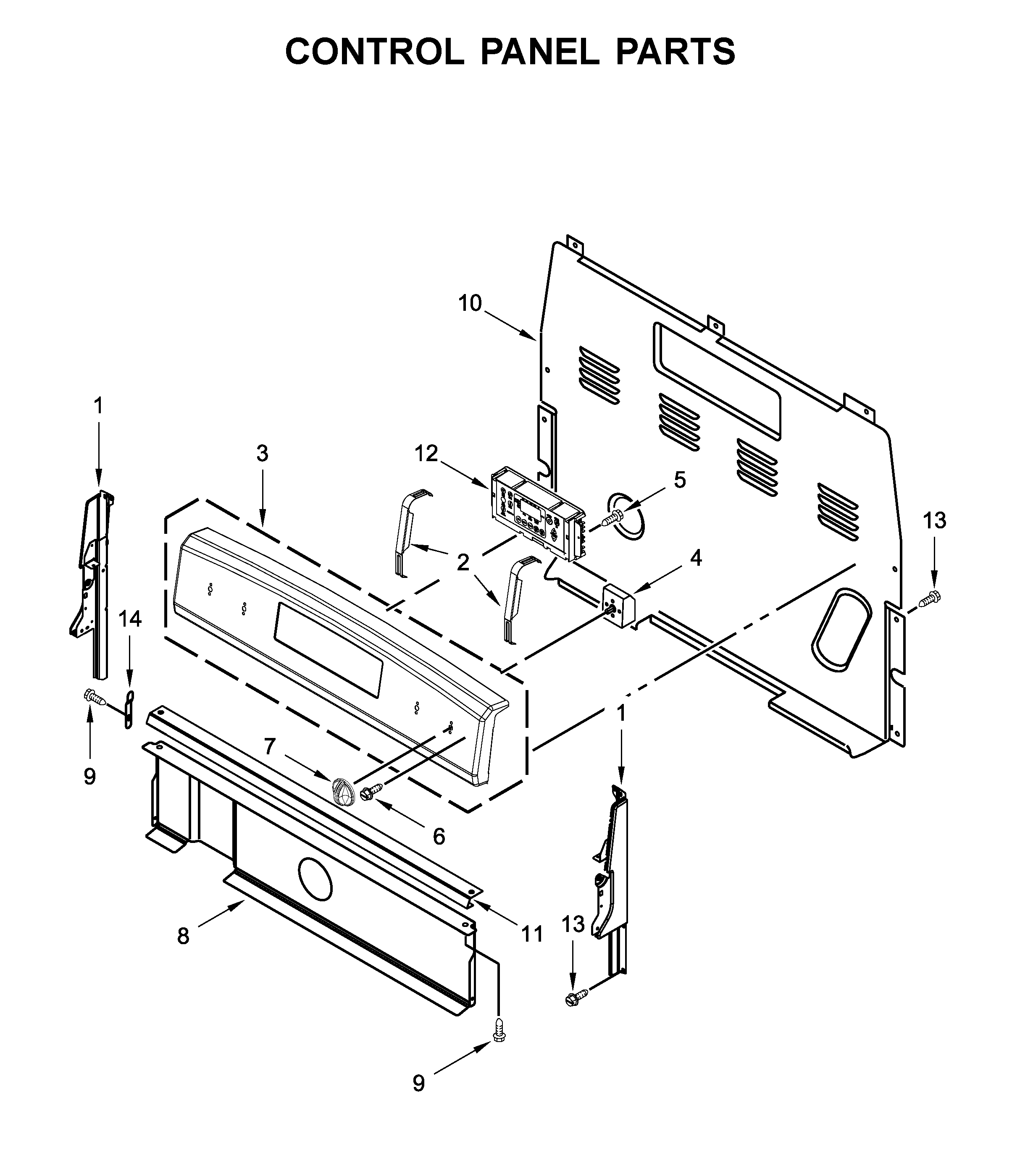 Amana ACR4303MFS4 control panel parts diagram