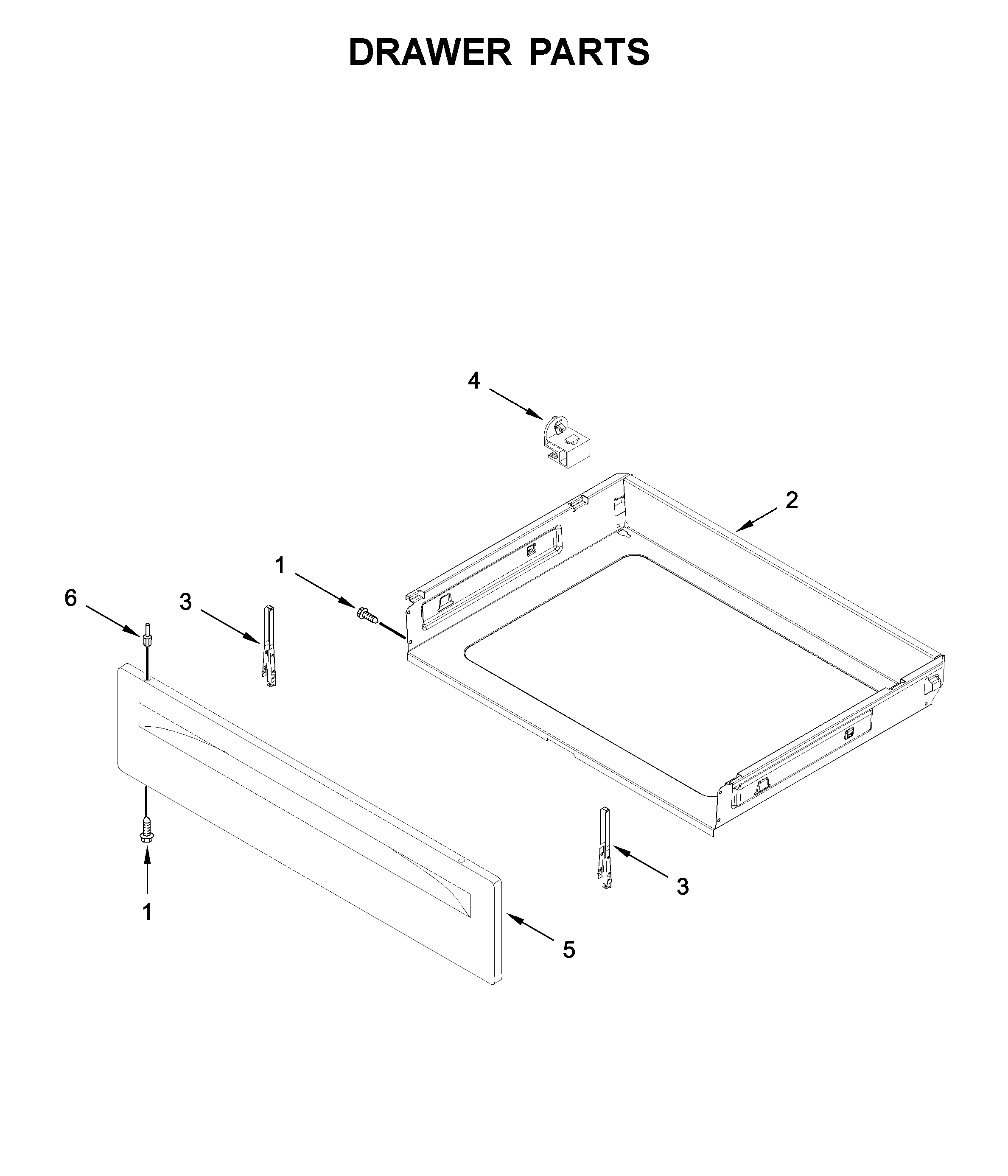Amana ACR4303MFS4 drawer parts diagram