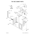 Whirlpool WTW5000DW3 top and cabinet parts diagram