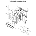 Whirlpool WEC310SAGB3 door and drawer parts diagram