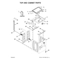 Maytag MVWX655DW2 top and cabinet parts diagram
