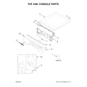 Whirlpool 8TWGD5620HW0 top and console parts diagram
