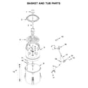 Crosley CAW42114GW2 basket and tub parts diagram