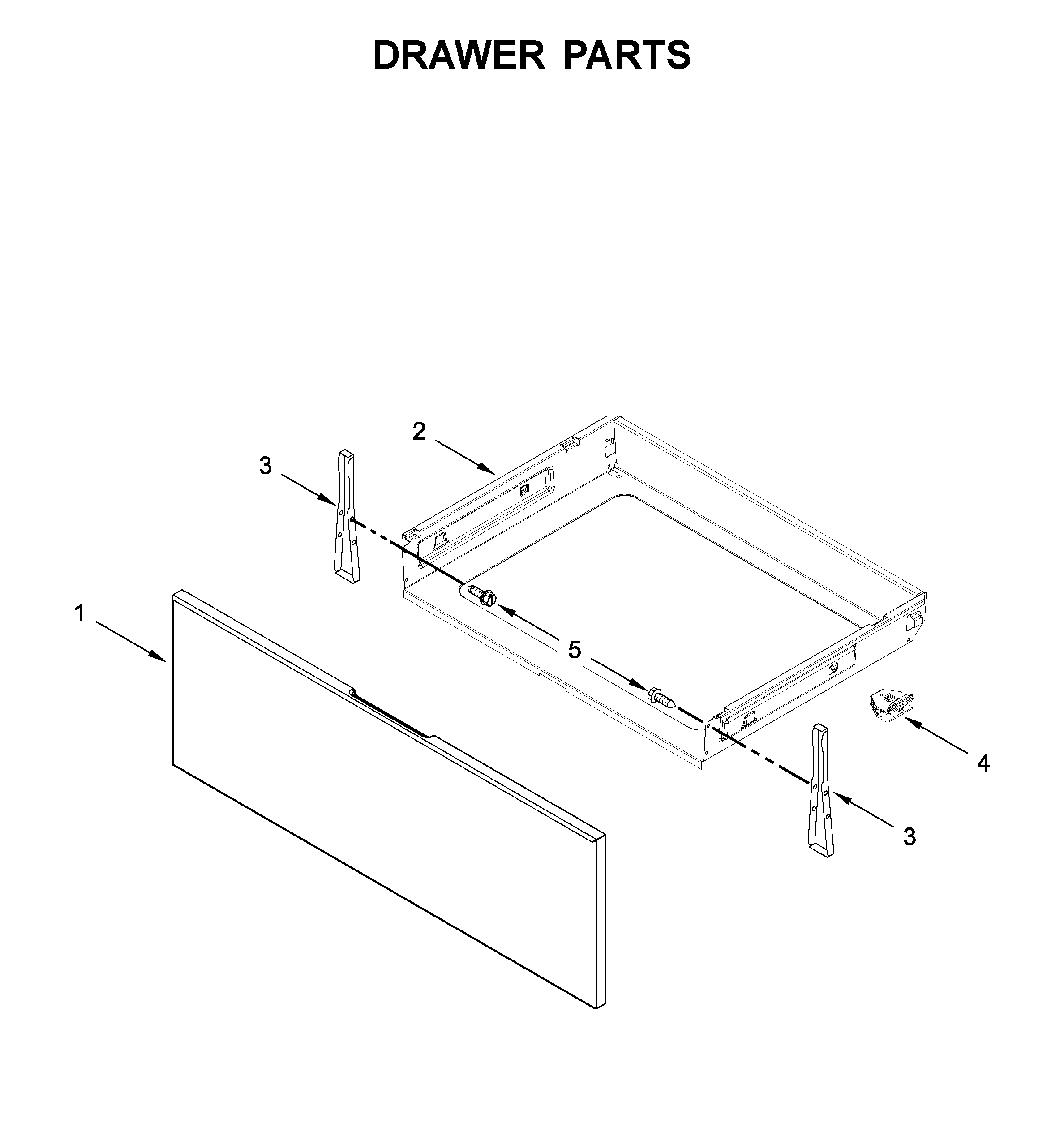 Whirlpool WEC310S0FS4 drawer parts diagram