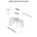 KitchenAid KMHS120EBS6 cabinet and installation parts diagram