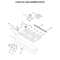 KitchenAid KCGC506JSS00 cooktop and burner parts diagram