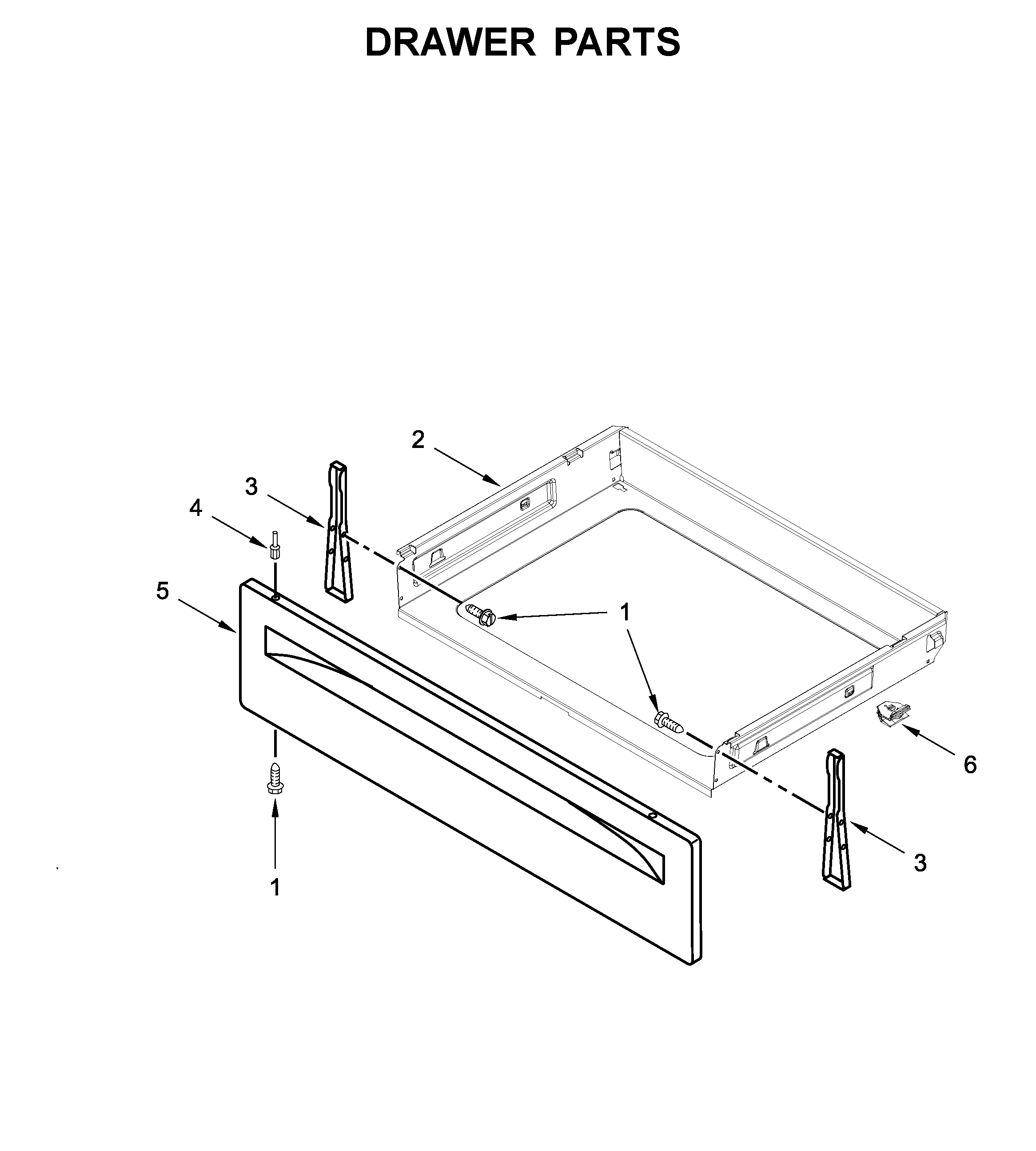 Whirlpool YWFC310S0EW4 drawer parts diagram