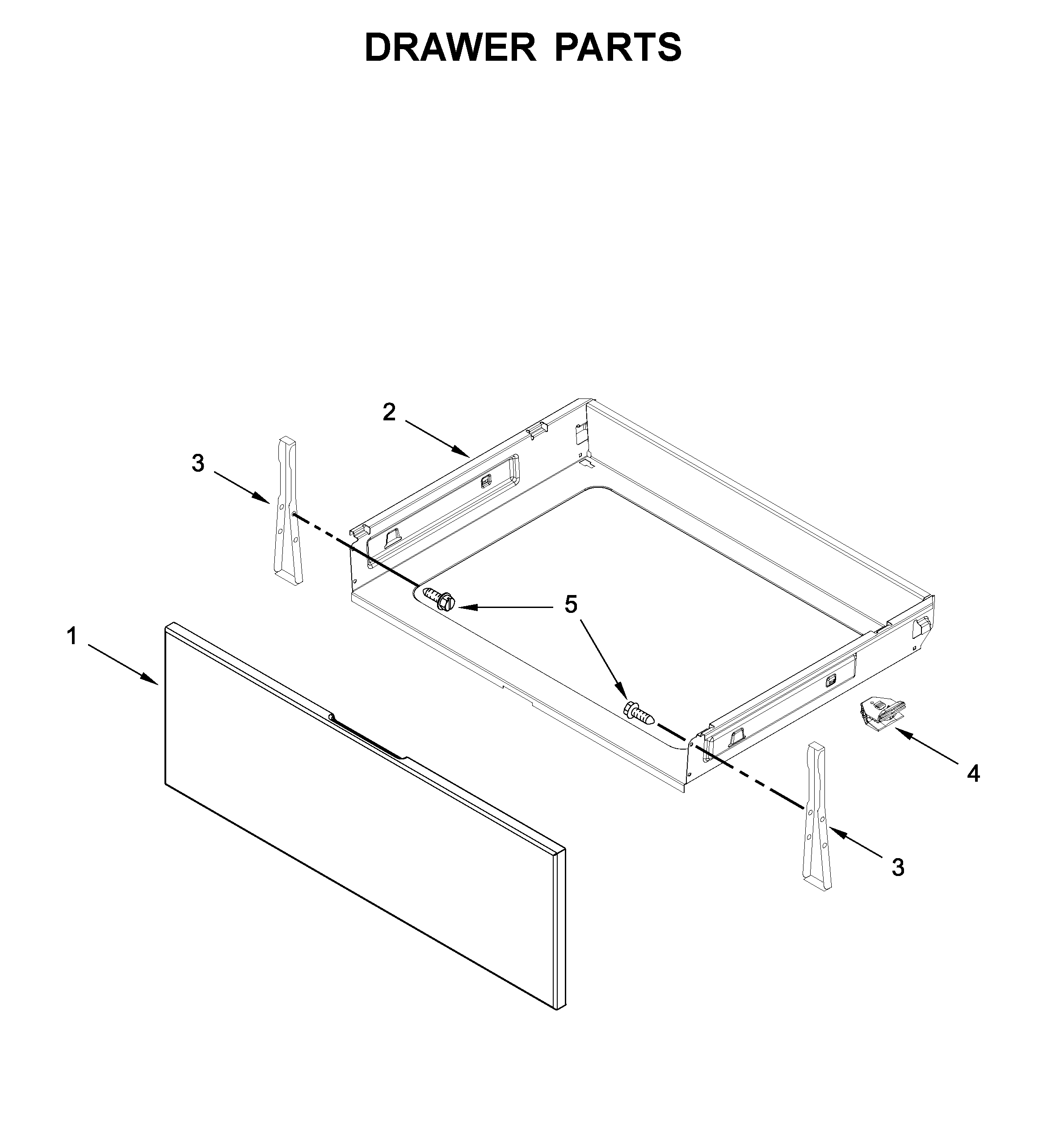 Whirlpool WFE525S0JV0 drawer parts diagram