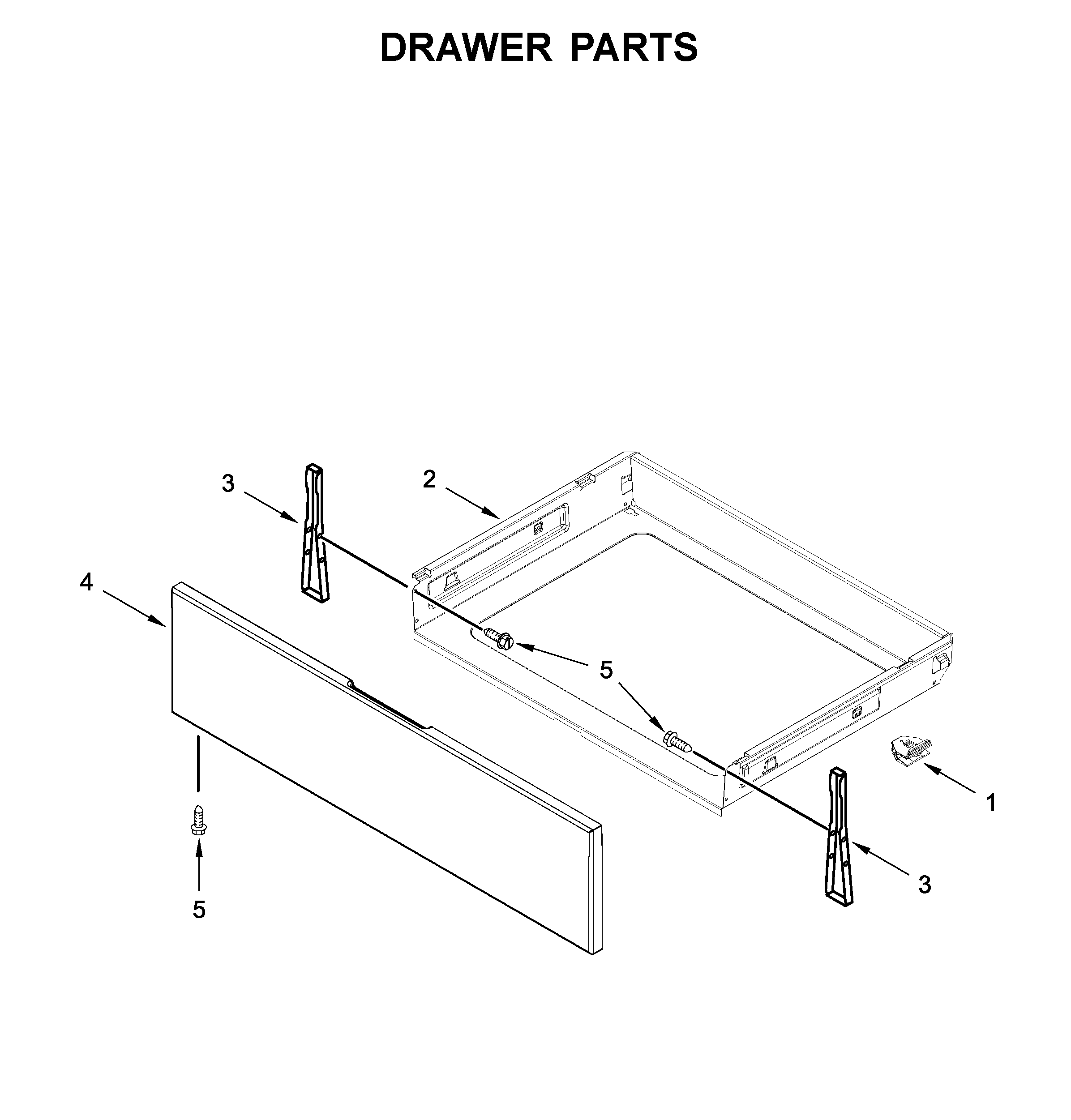 Whirlpool WFG535S0JV0 drawer parts diagram