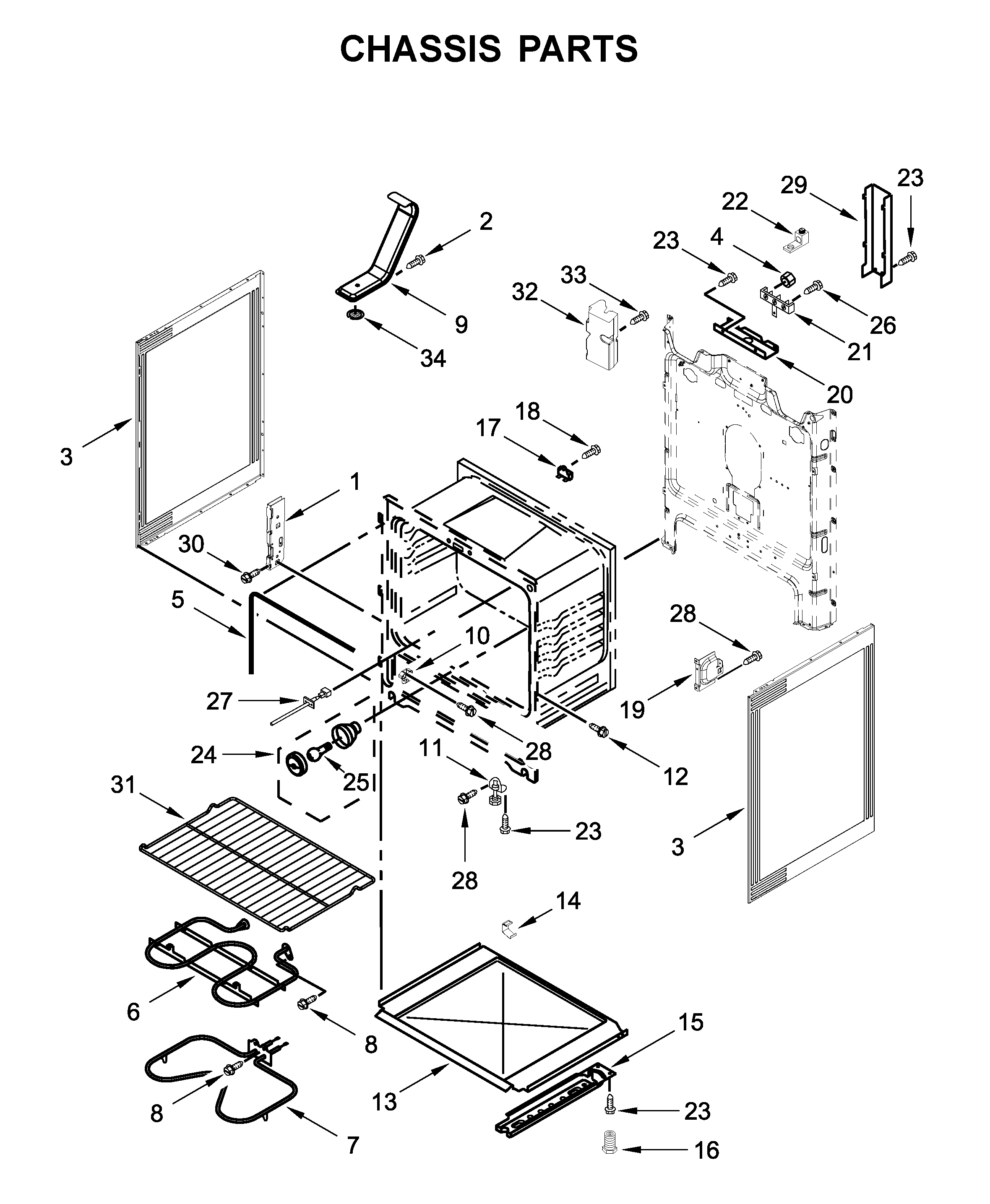 Whirlpool WFE505W0HB2 chassis parts diagram