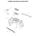 Whirlpool WMH53521HZ4 cabinet and installation parts diagram