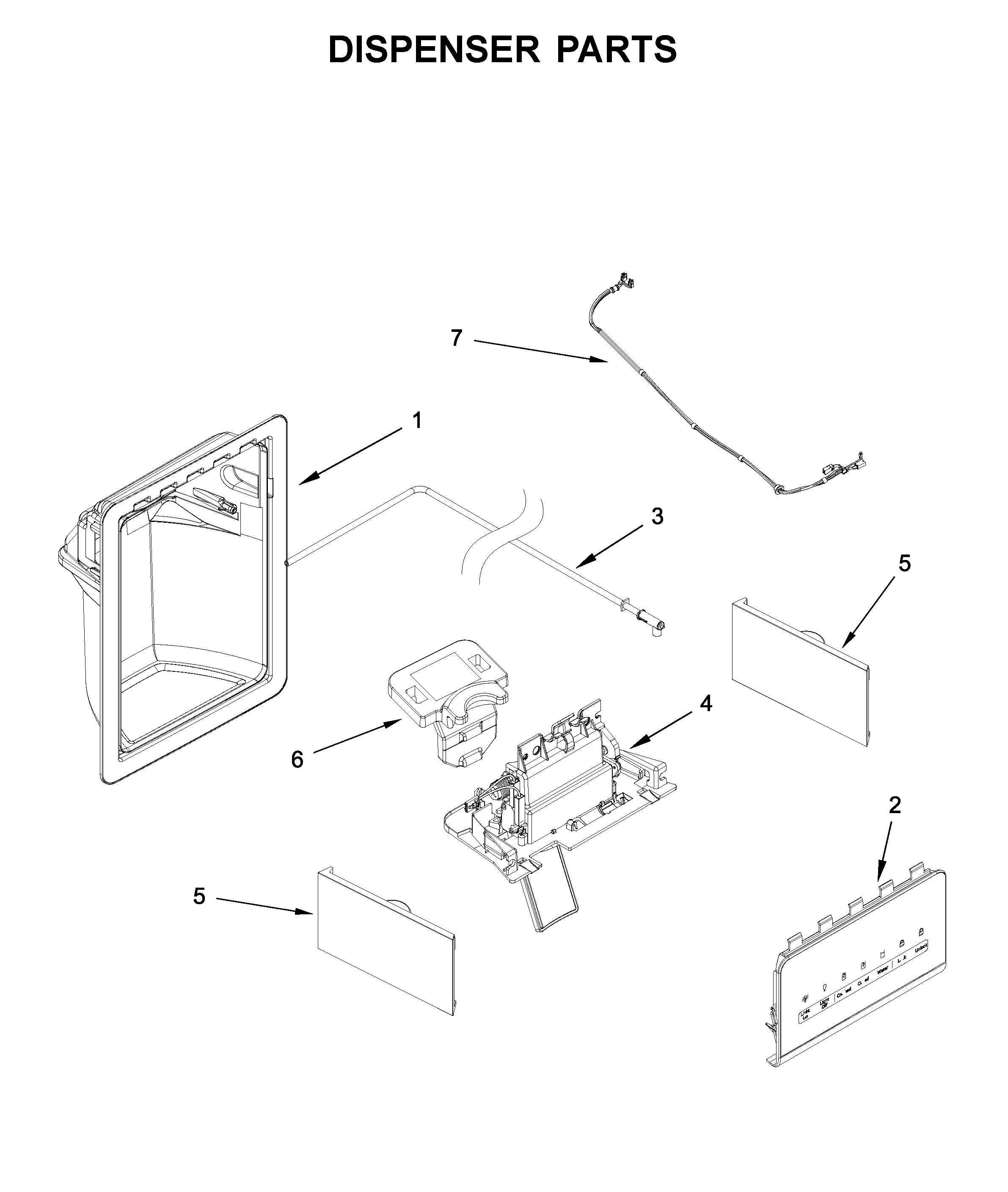 Amana ASI2575GRS00 dispenser parts diagram