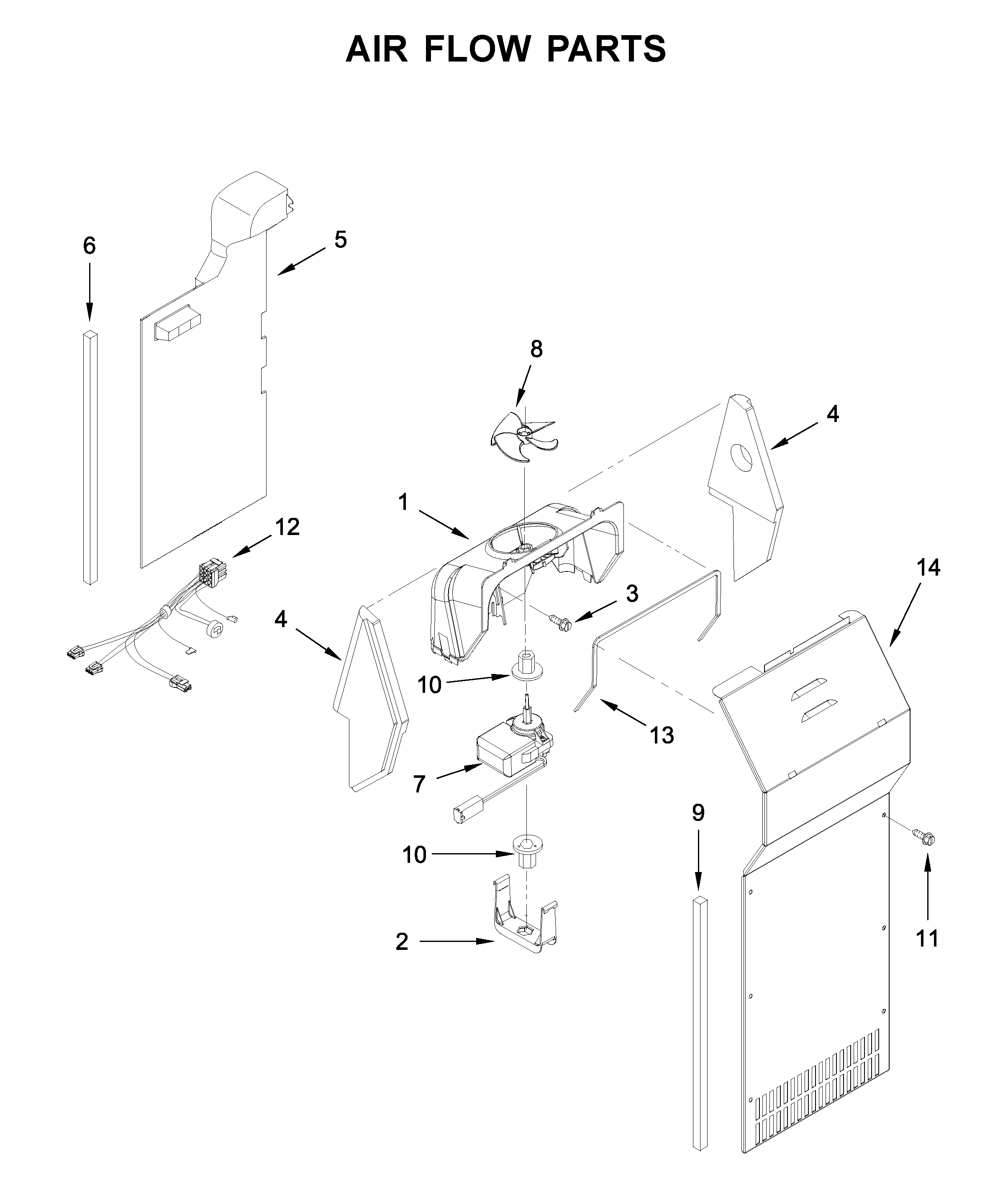 Amana ASI2575GRS00 air flow parts diagram