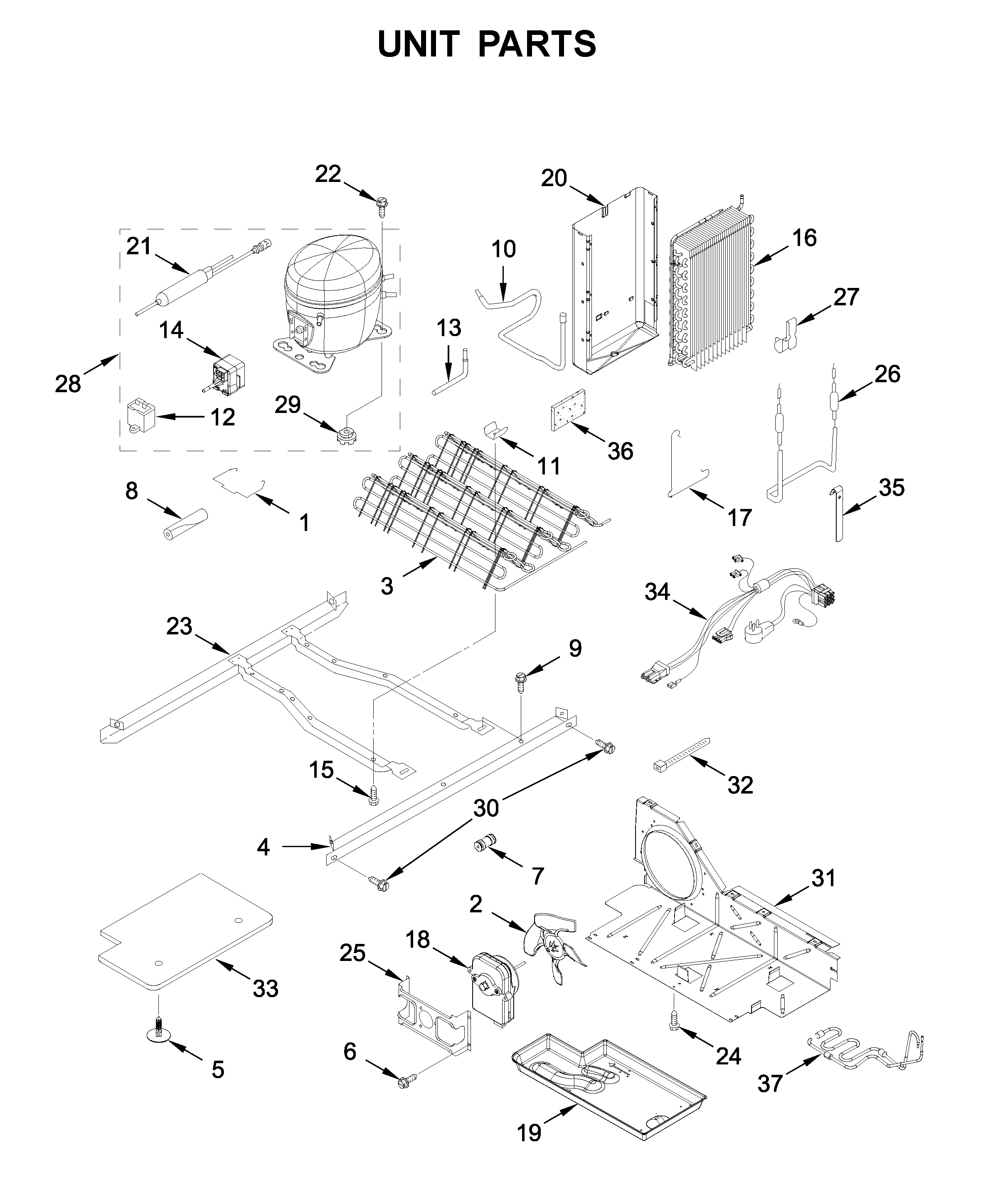 Whirlpool WRS311SDHM01 unit parts diagram