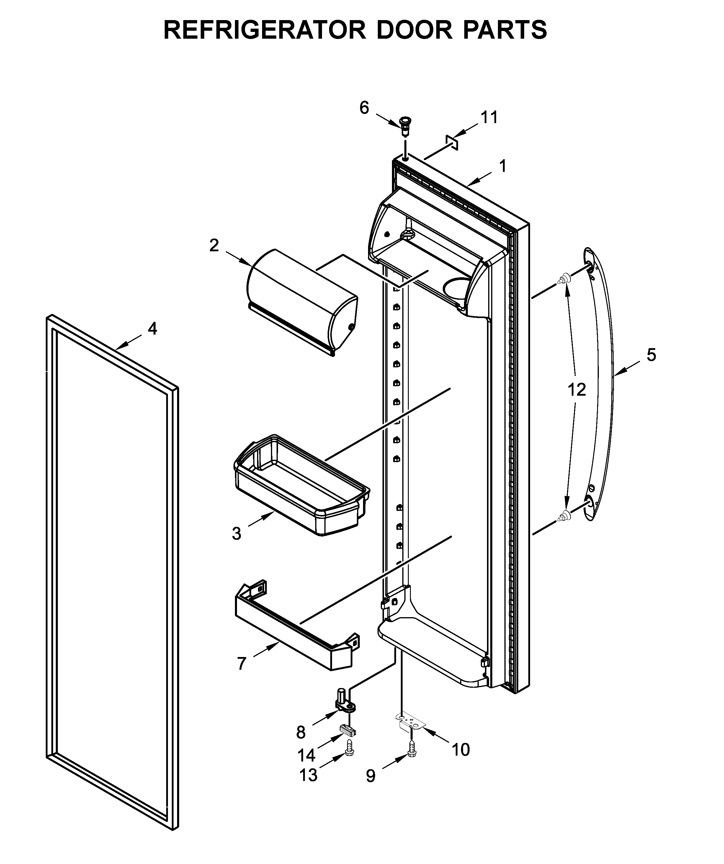 Whirlpool WRS311SDHM02 refrigerator door parts diagram
