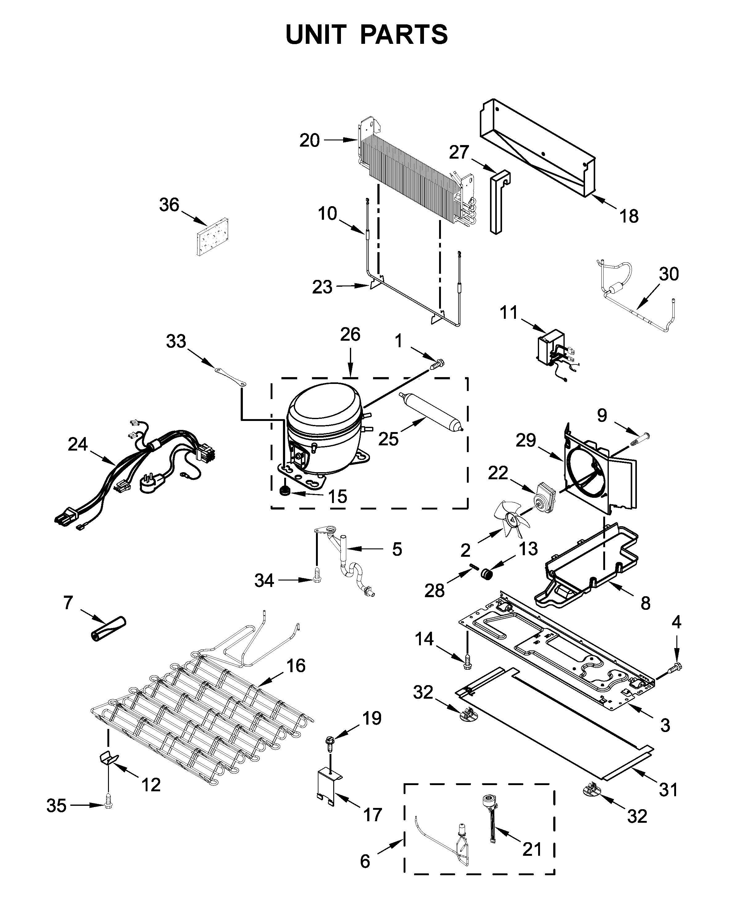KitchenAid KRMF706EBS01 unit parts diagram