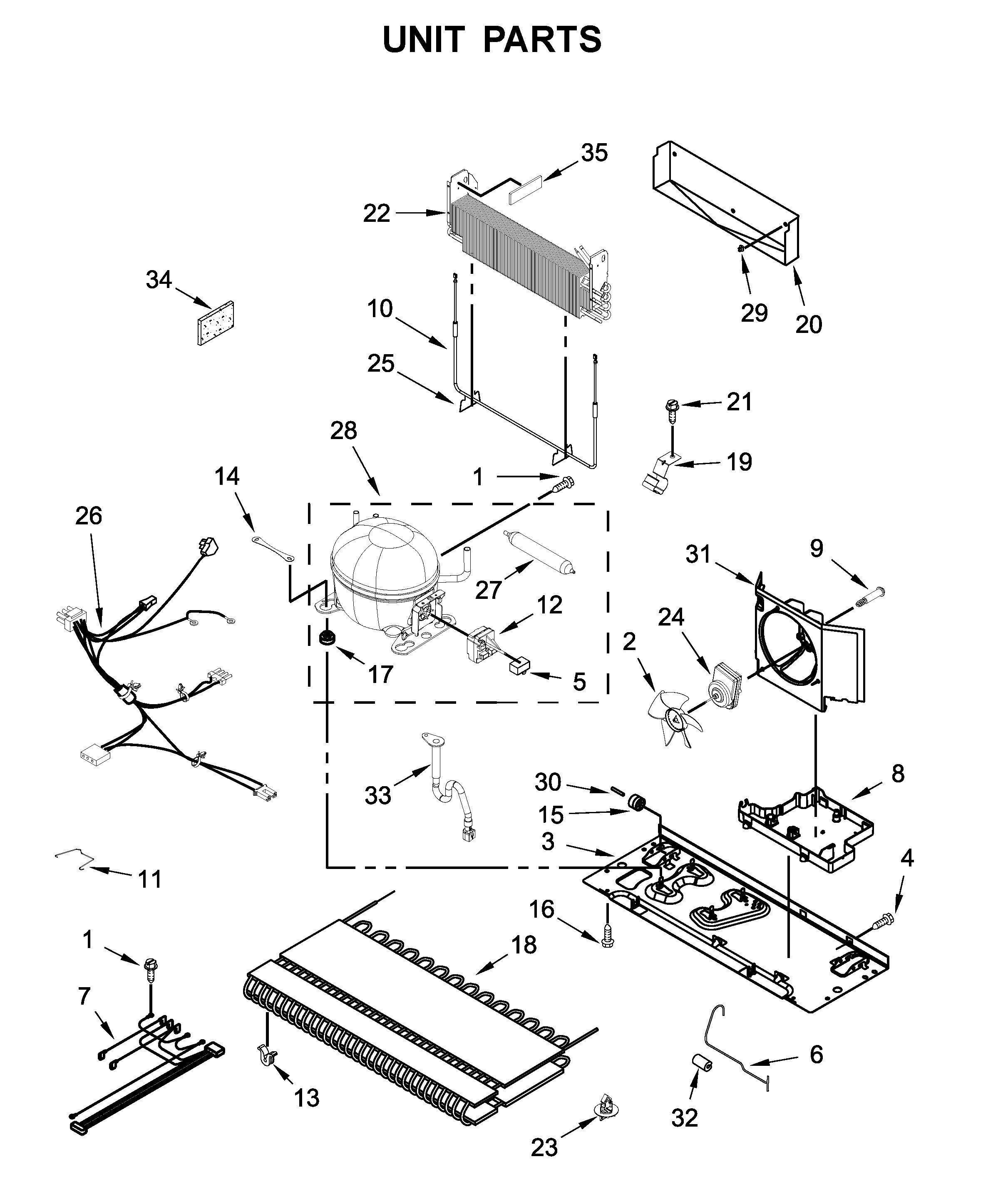 Whirlpool WRFA32SMHN00 unit parts diagram