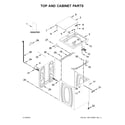 Maytag 7MMVWC565FW1 top and cabinet parts diagram