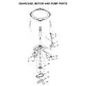 Maytag 7MMVWC565FW1 gearcase, motor and pump parts diagram