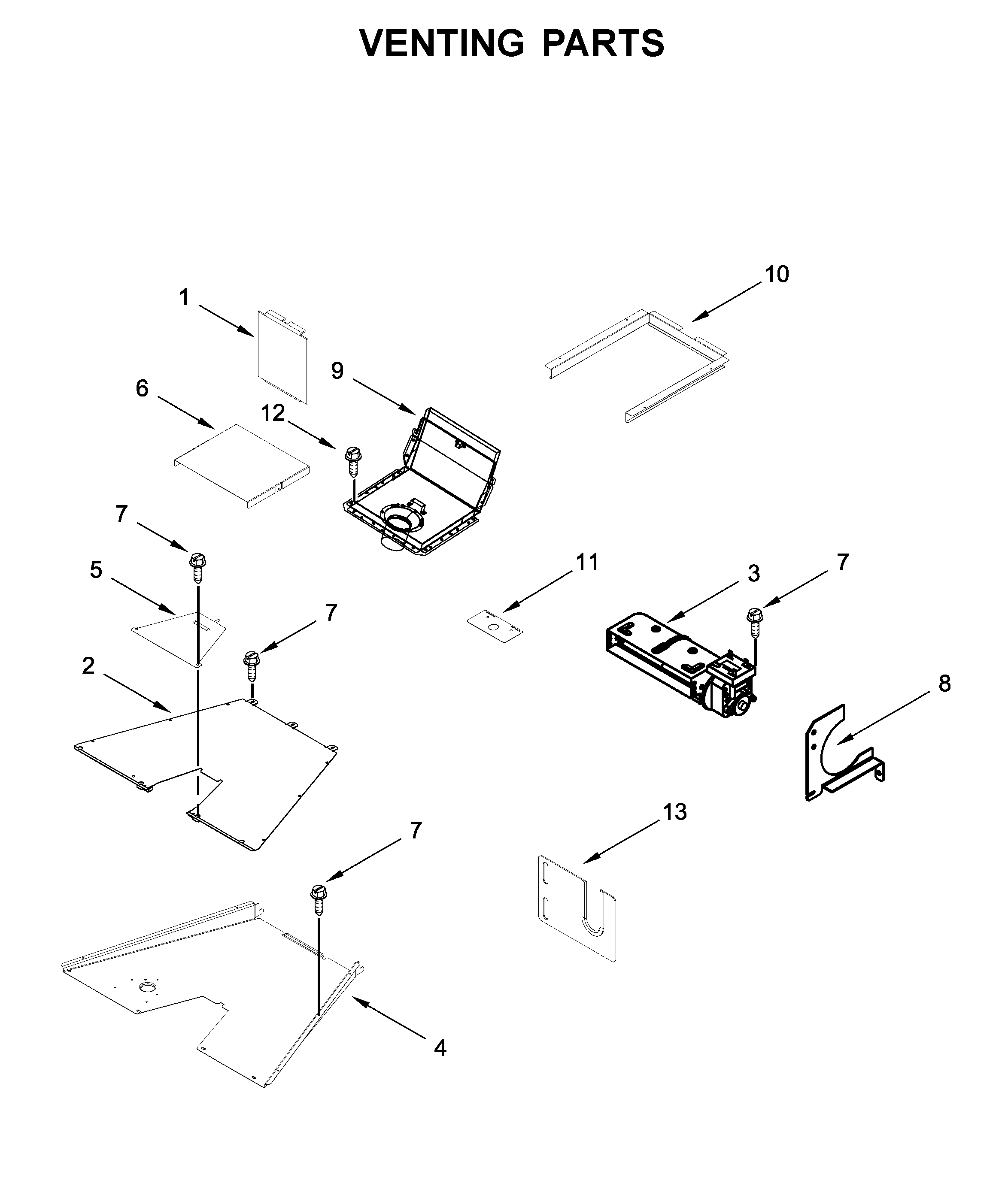 KitchenAid KFGC506JYP00 venting parts diagram