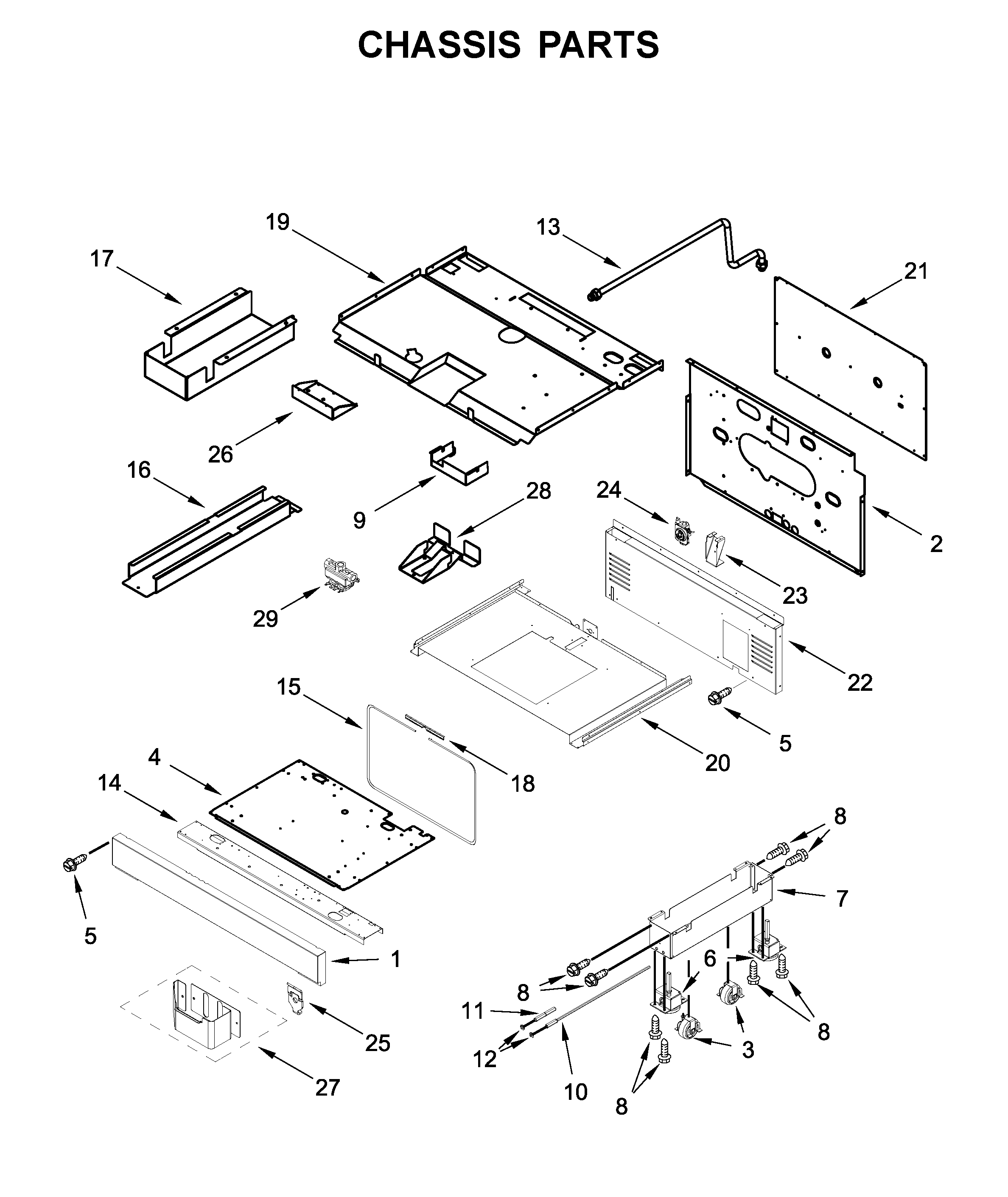 KitchenAid KFGC506JBK00 chassis parts diagram