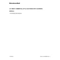 KitchenAid KFGC506JMH00 cover sheet diagram