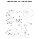 Whirlpool WRF535SWHZ02 freezer liner and icemaker parts diagram