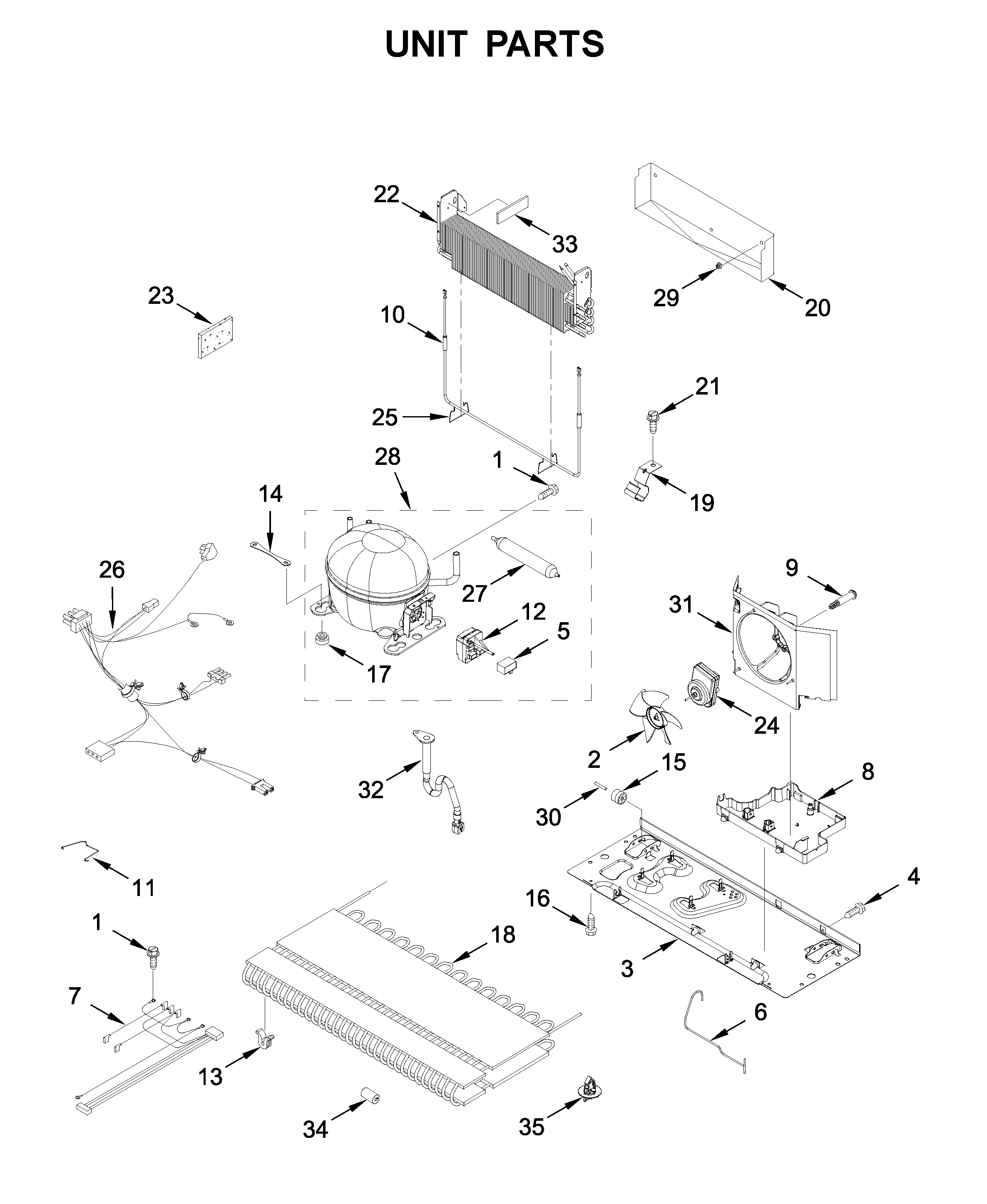 Whirlpool WRF535SMHW02 unit parts diagram