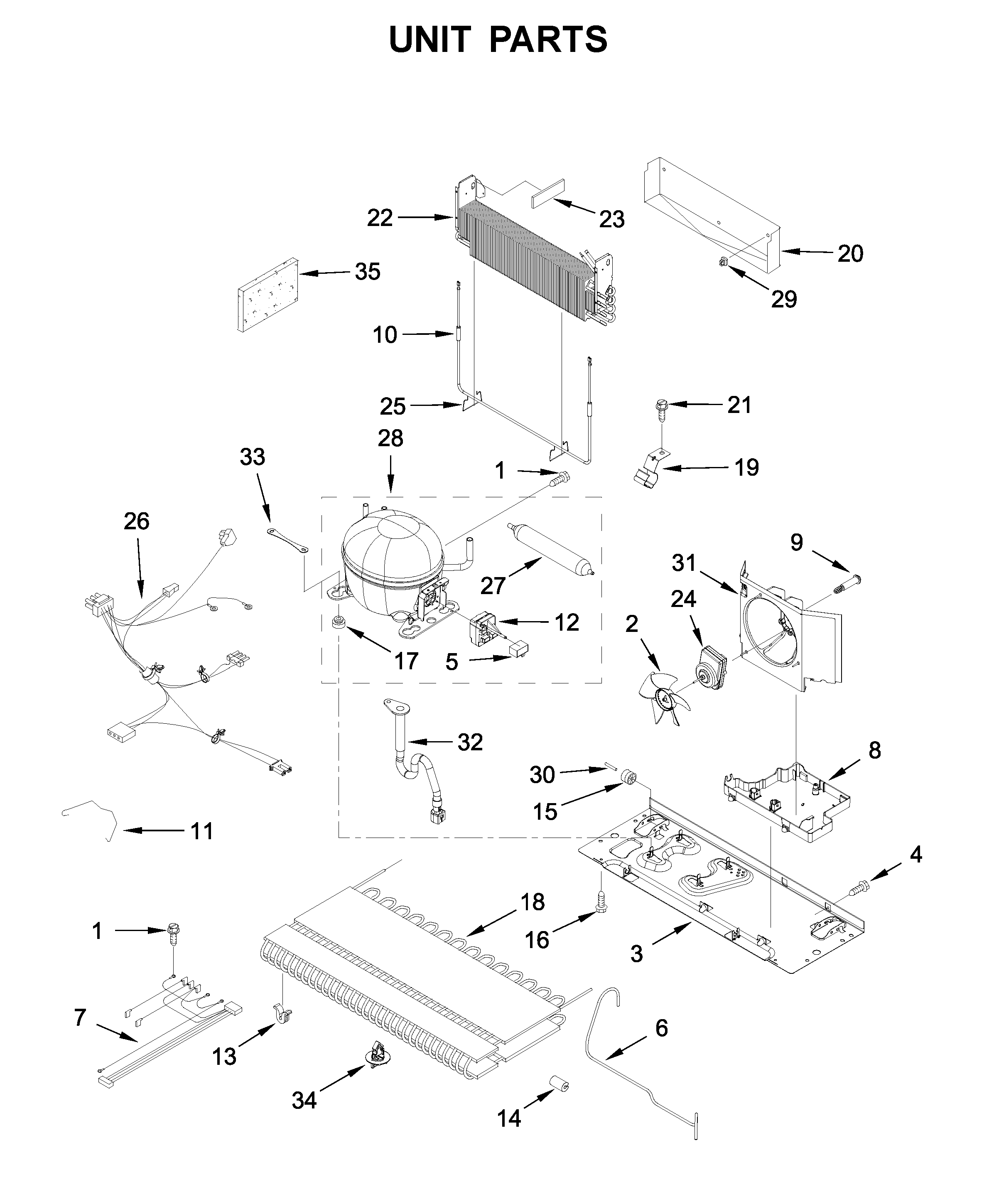 KitchenAid KRFF305EBS02 unit parts diagram