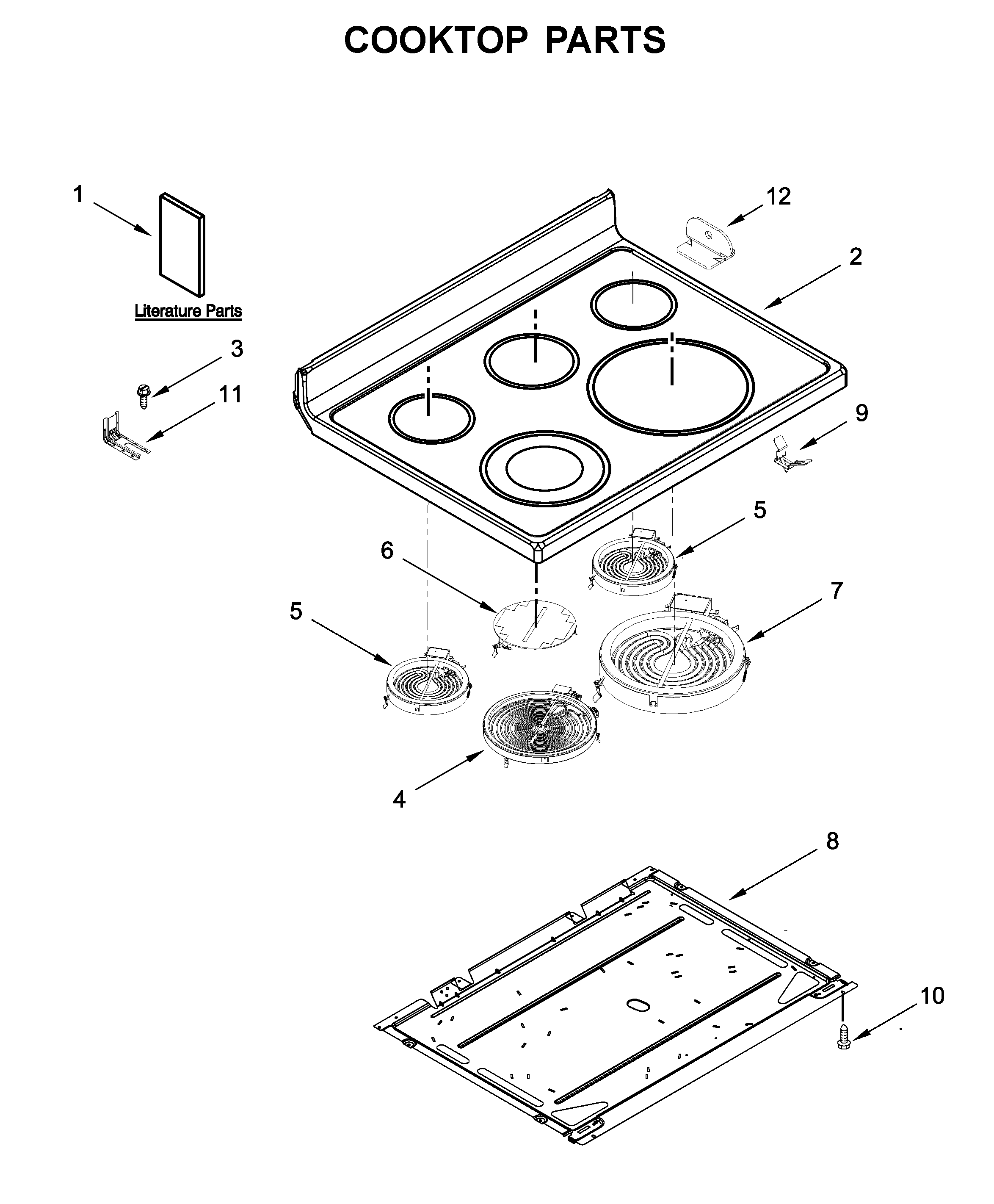 Maytag MER8800FZ2 cooktop parts diagram