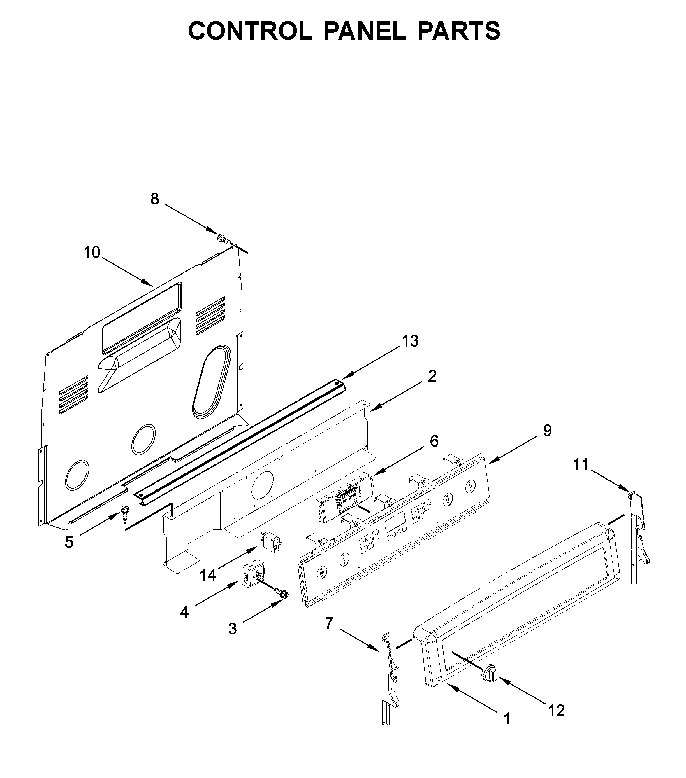 Maytag MER8800FZ2 control panel parts diagram