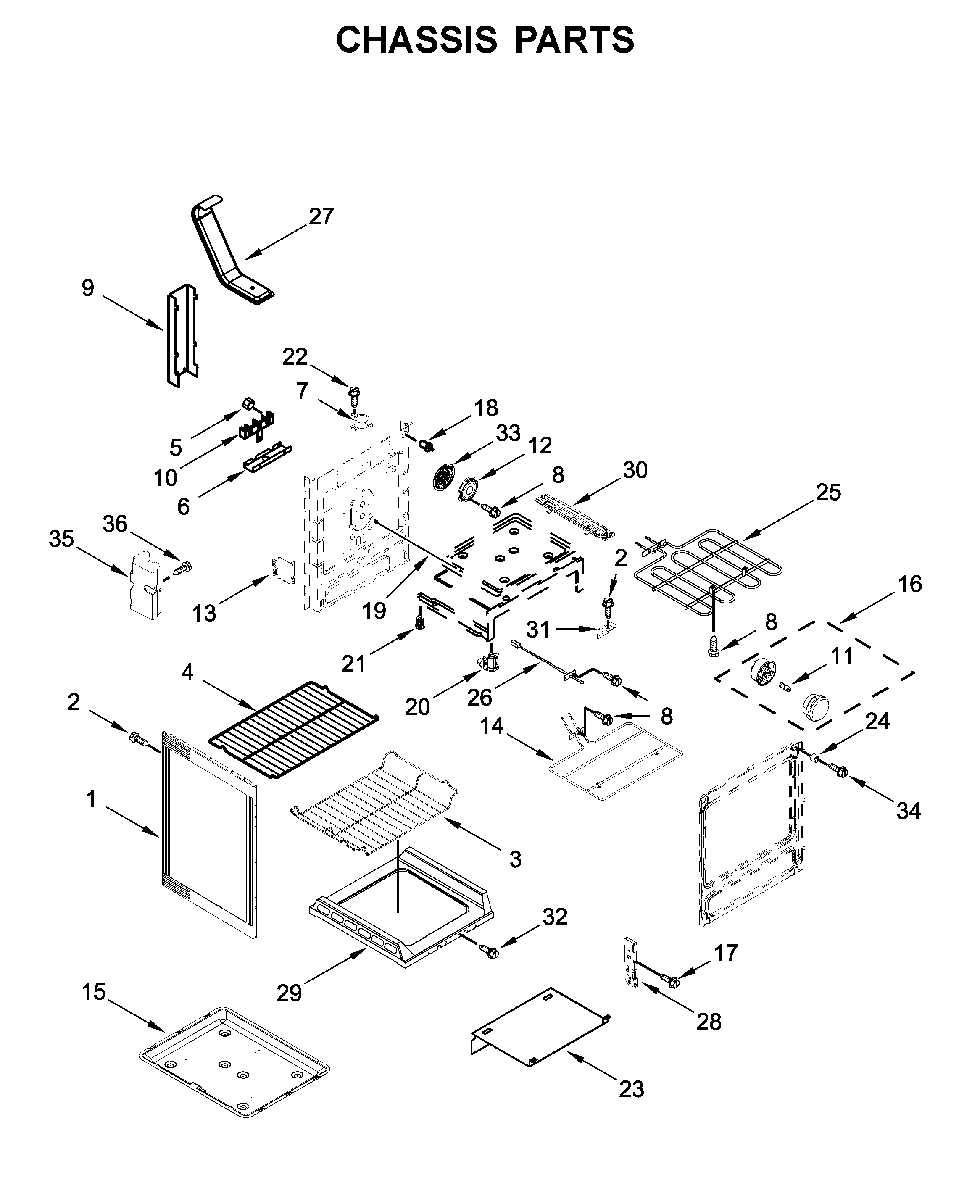 Maytag MER8800FZ2 chassis parts diagram