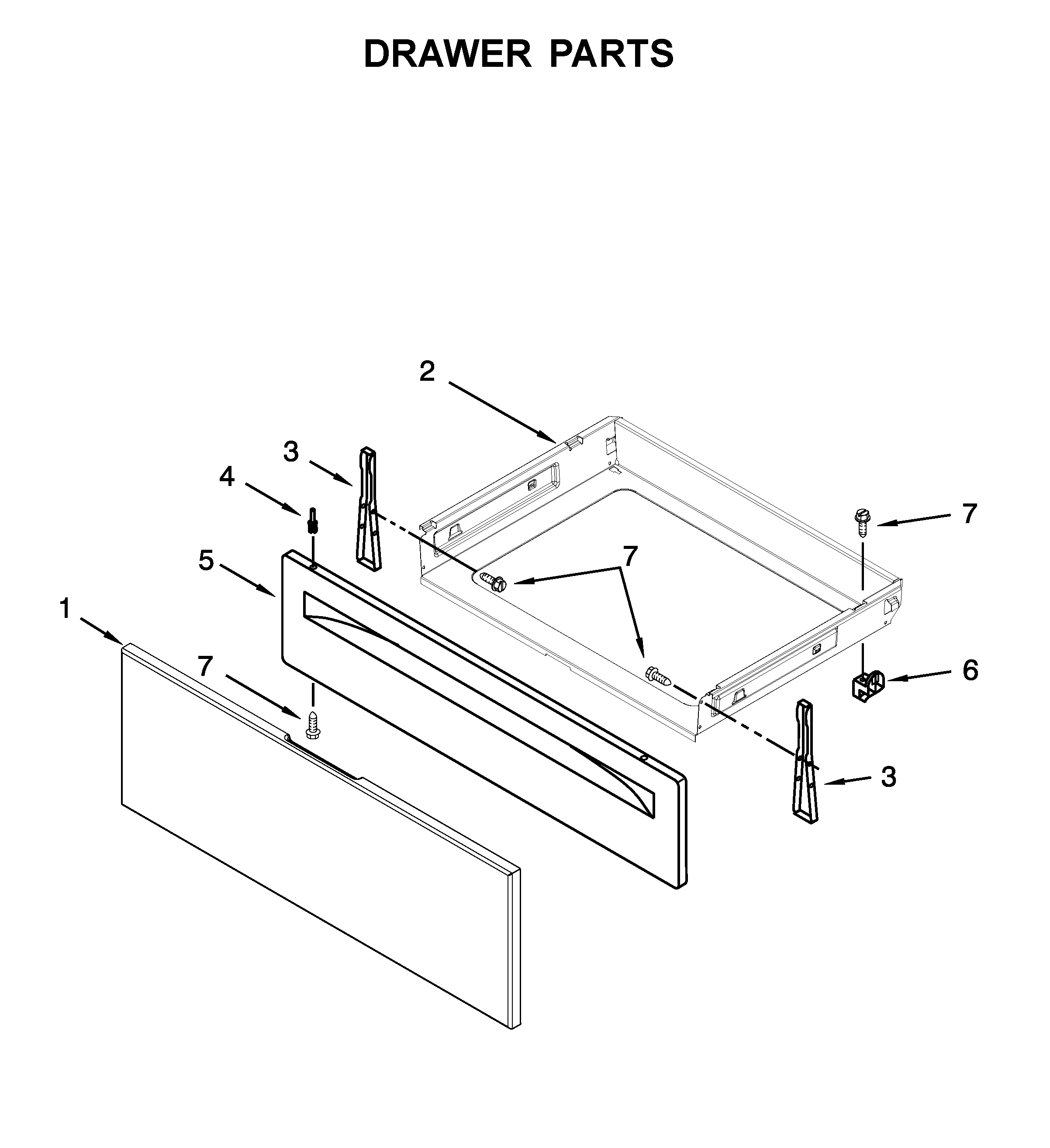 Whirlpool WEE510S0FS0 drawer parts diagram