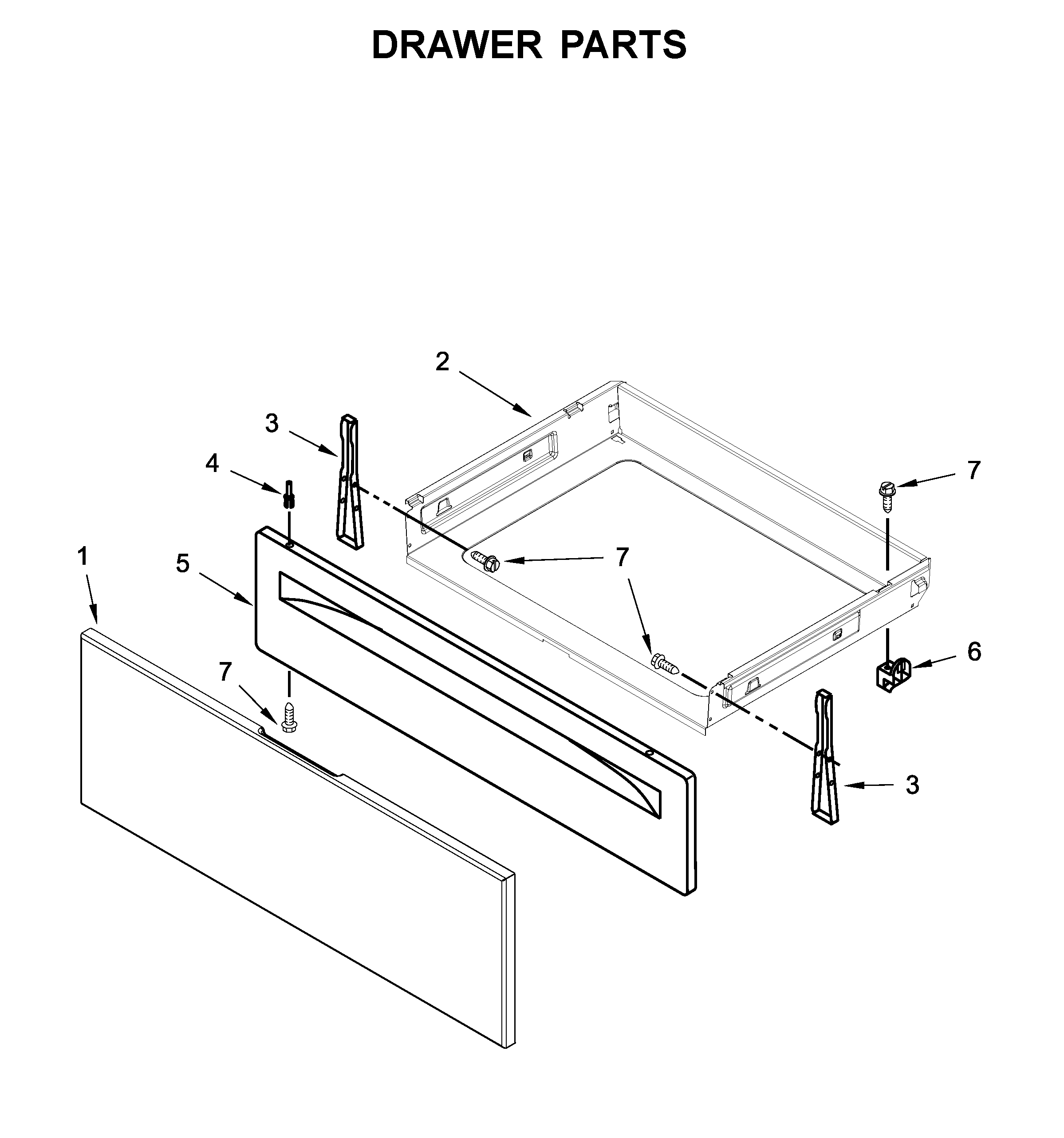 Whirlpool WEE510S0FS1 drawer parts diagram