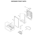 Whirlpool WRF767SDHV00 dispenser front parts diagram