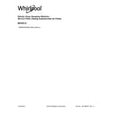 Whirlpool 7MWED2040JM0 cover sheet diagram