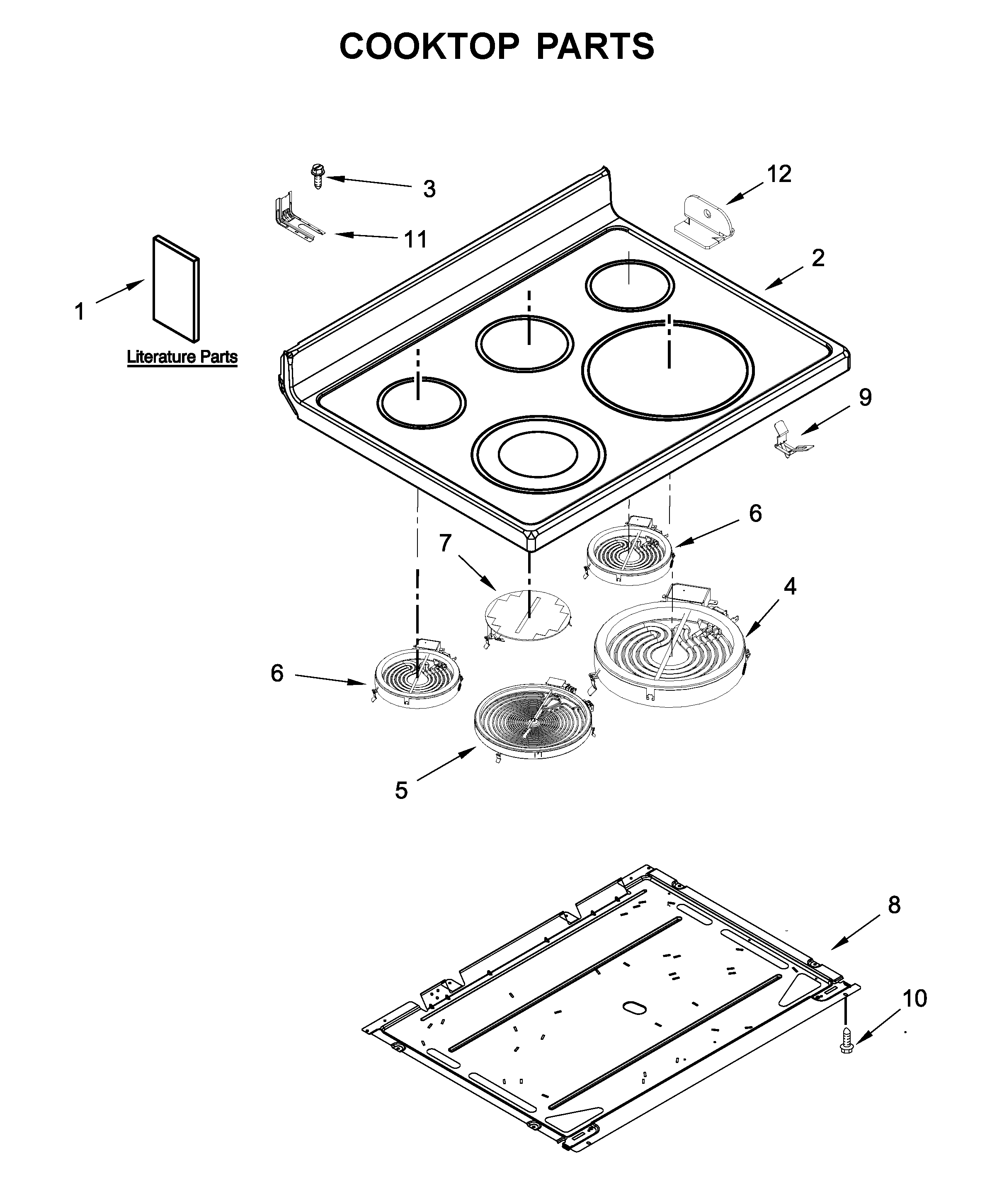Maytag MER8800FZ0 cooktop parts diagram