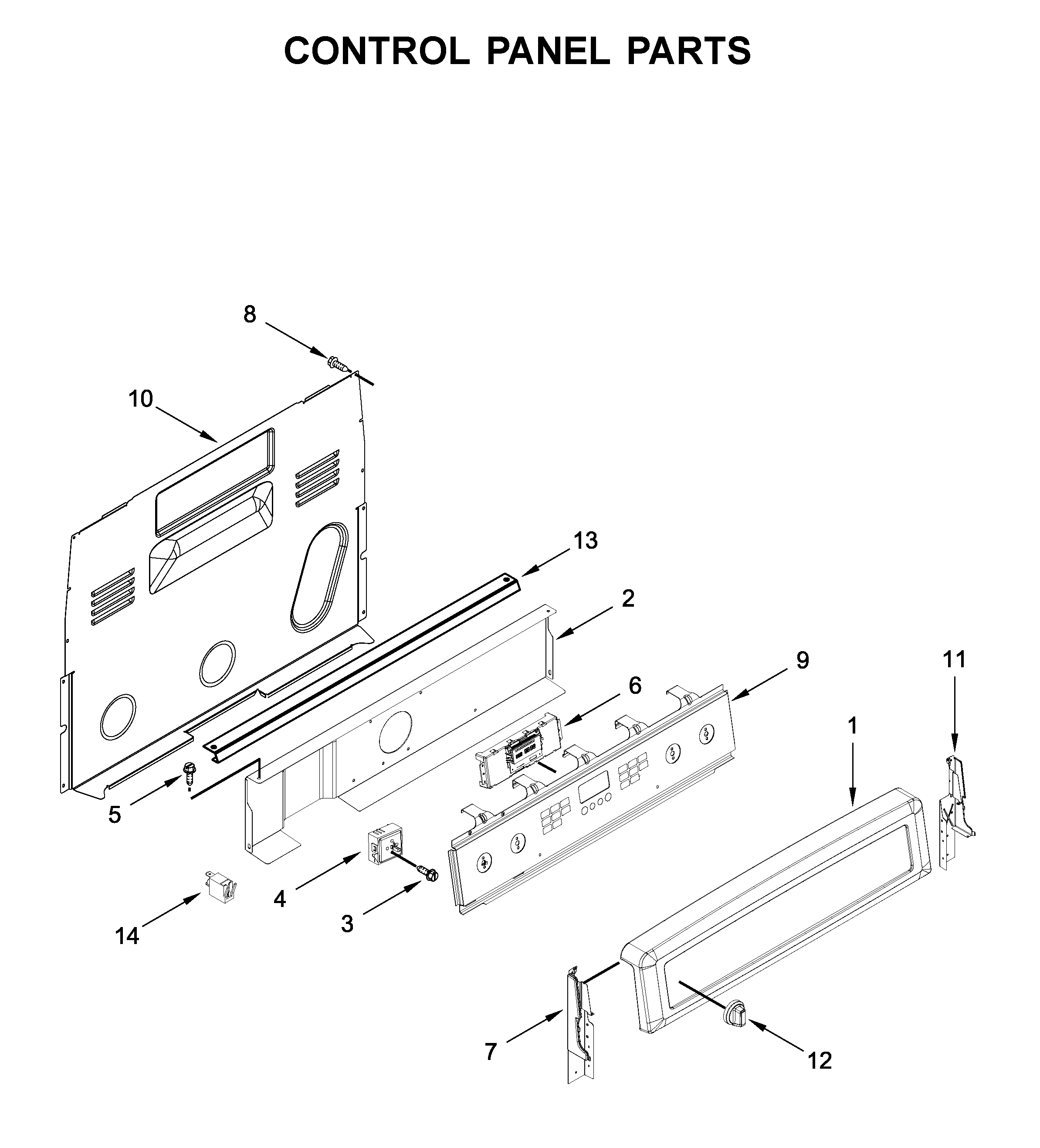 Maytag MER8800FZ0 control panel parts diagram