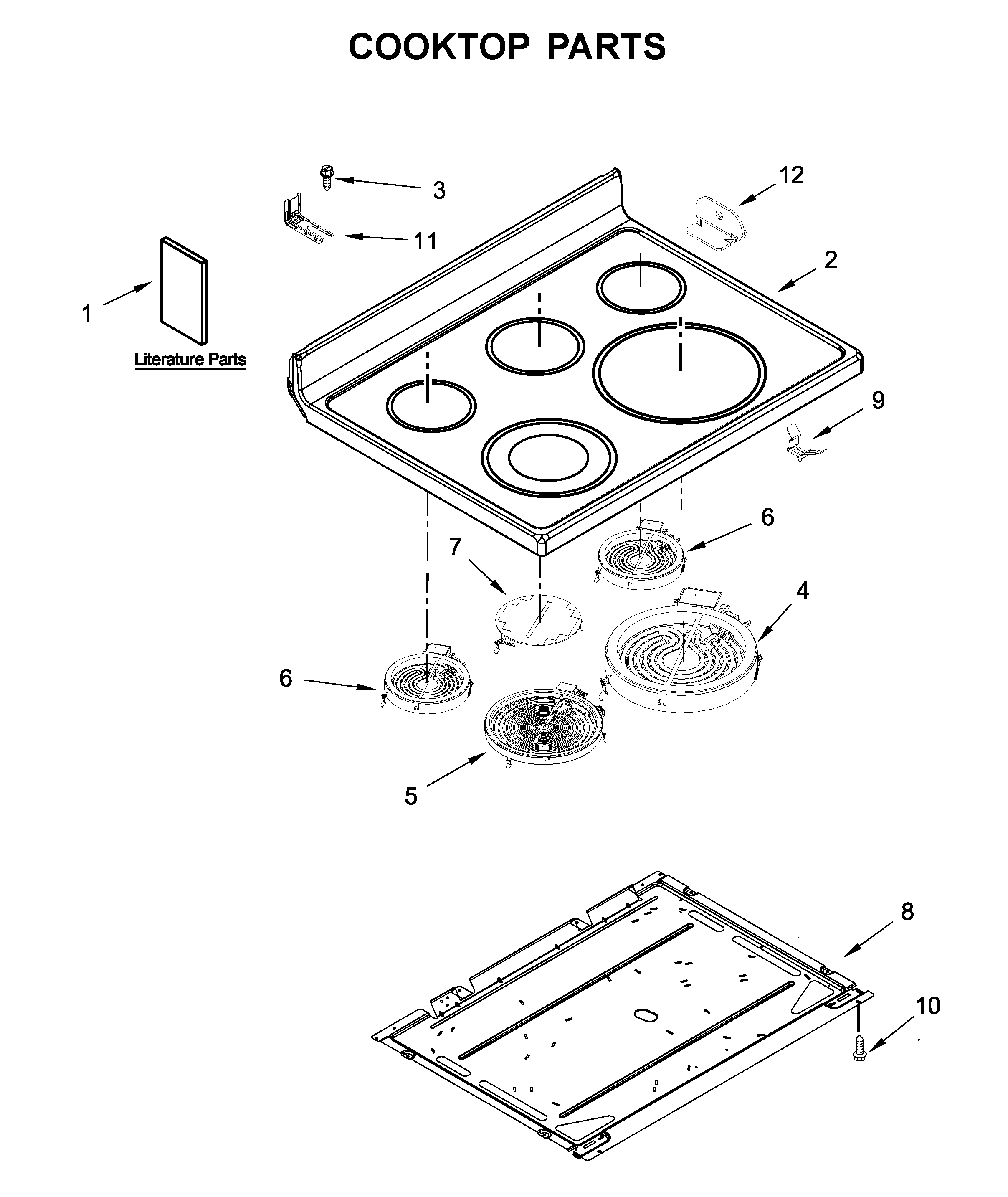 Maytag MER8800FZ1 cooktop parts diagram