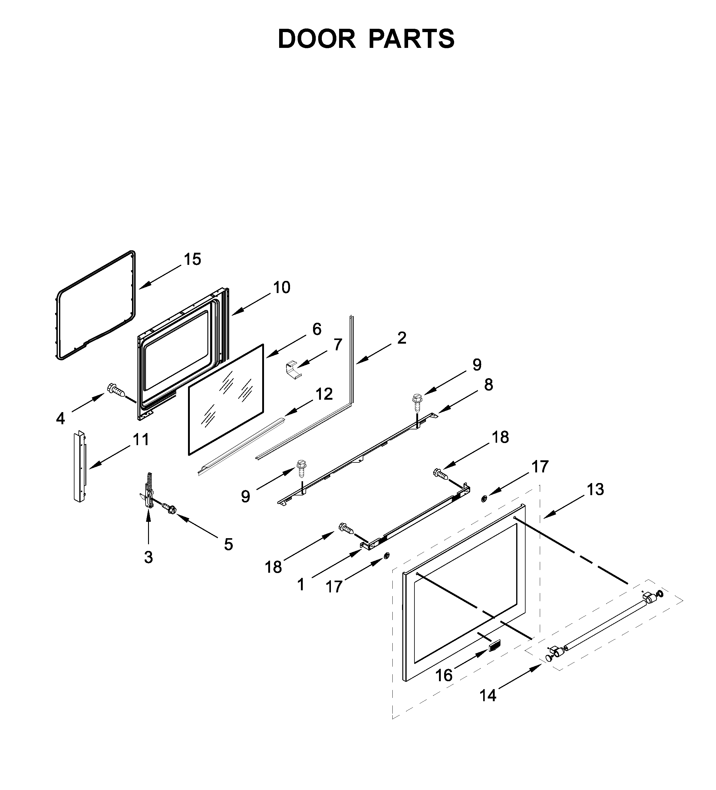 Maytag MER8800FZ1 door parts diagram