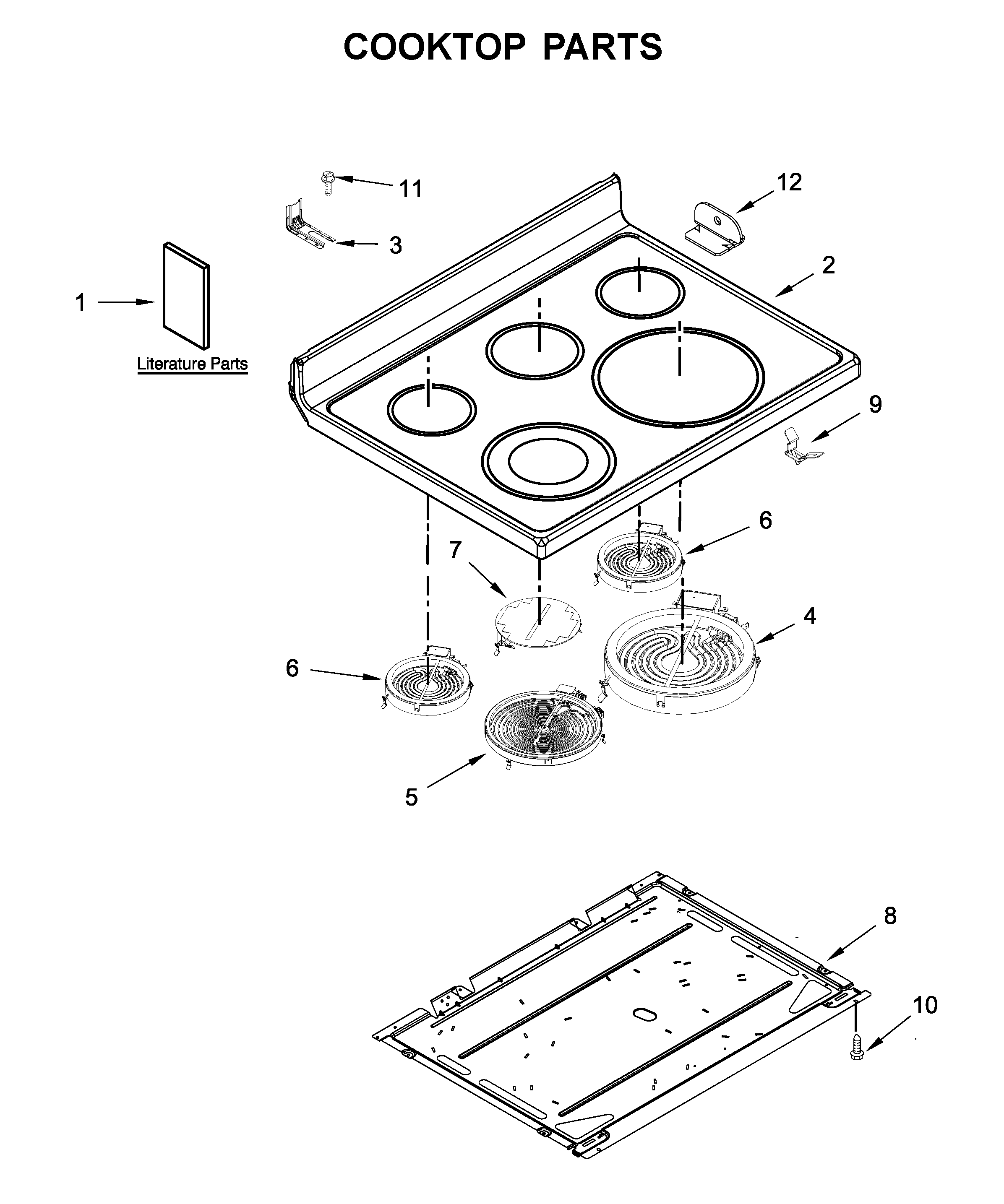 Maytag MER8800FB1 cooktop parts diagram