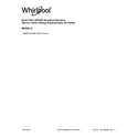 Whirlpool 7MWED2140JB0 cover sheet diagram