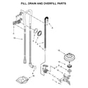 Maytag MDB4949SHW1 fill, drain and overfill parts diagram