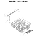 Maytag MDB4949SHW1 upper rack and track parts diagram
