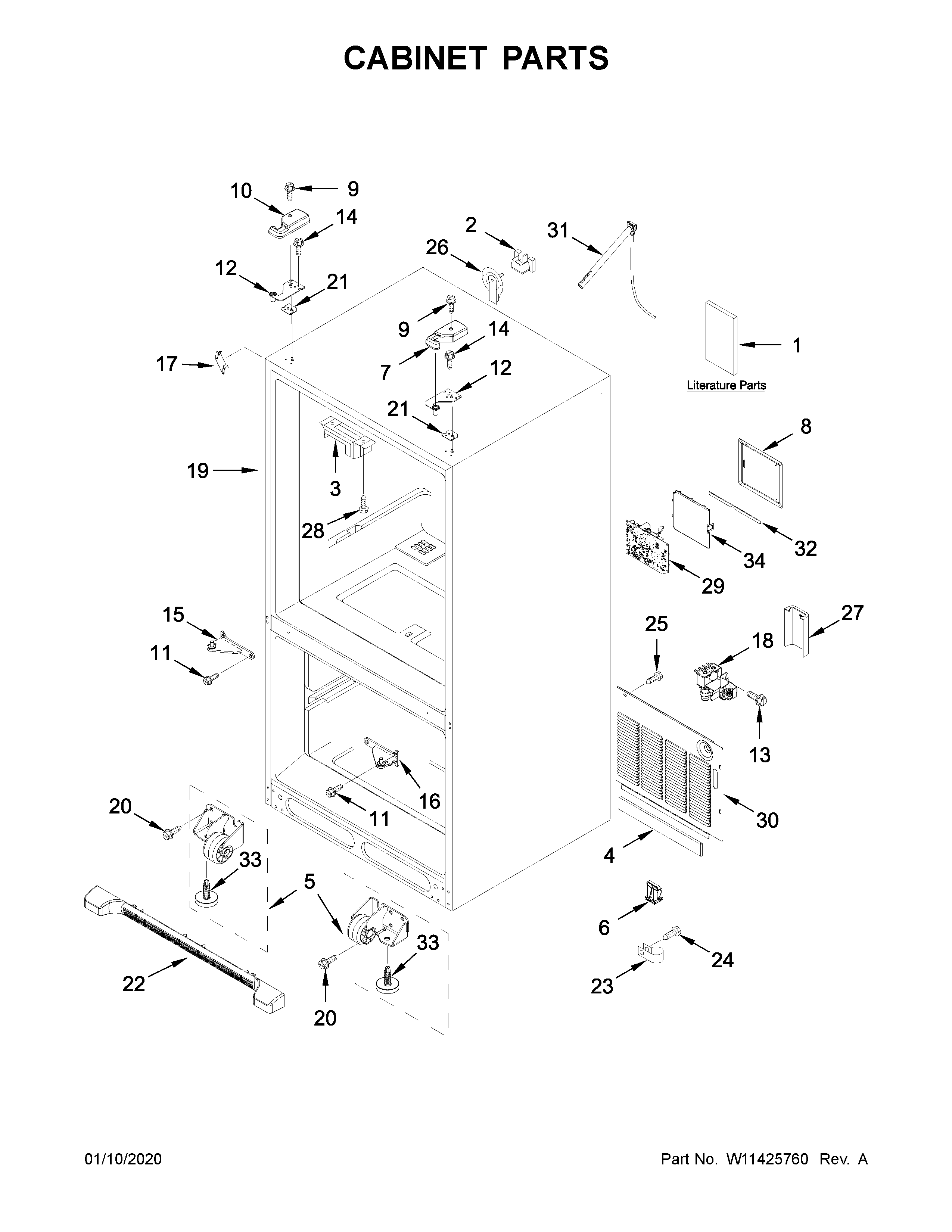 Maytag MFC2062FEZ04 cabinet parts diagram