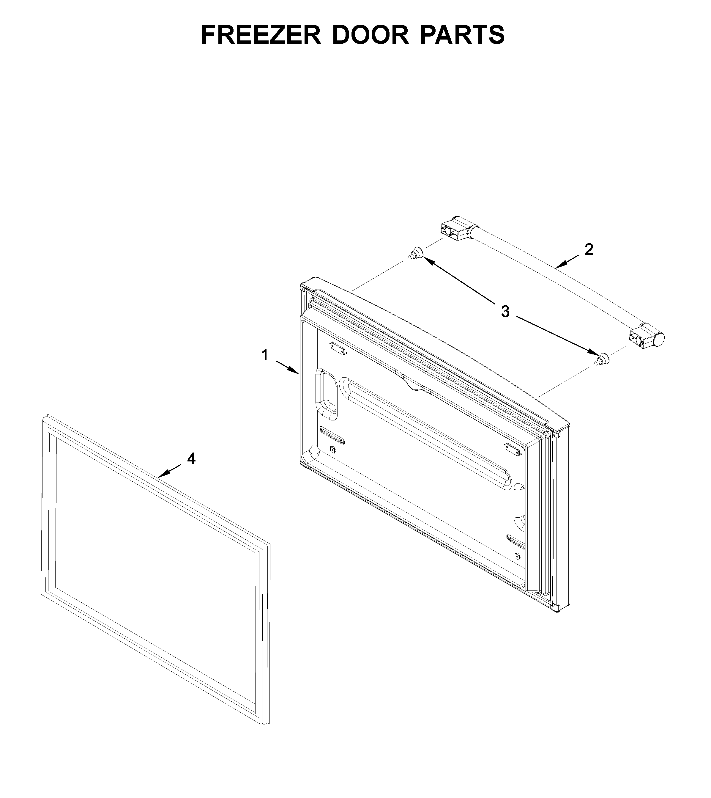 Maytag MFC2062FEZ04 freezer door parts diagram